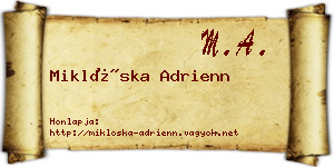 Miklóska Adrienn névjegykártya